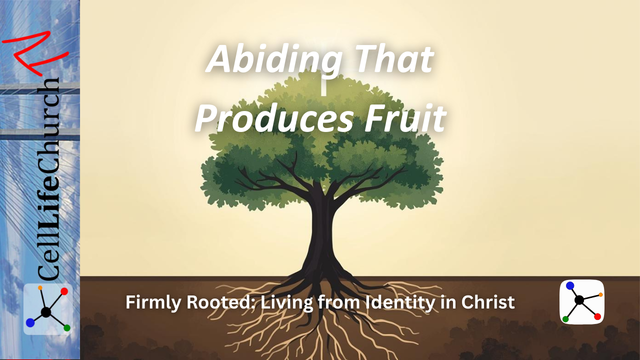 Abiding That Produces Fruit Firmly Rooted: Living from Identity in Christ — Week 4